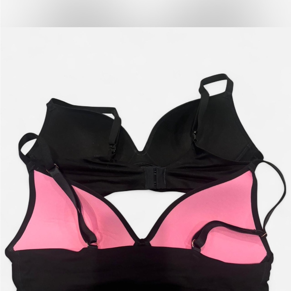 Victoria's Secret Black and Pink Bra Set